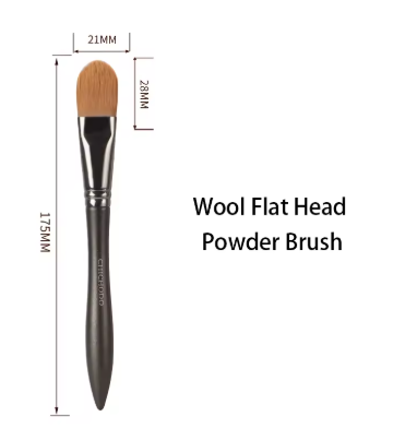CHICHODO Wool Flat Head Powder Brush