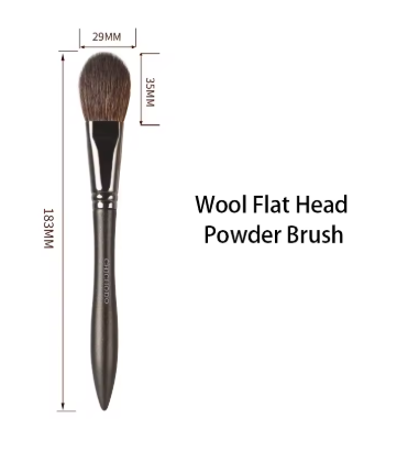 CHICHODO Wool Flat Head Powder Brush