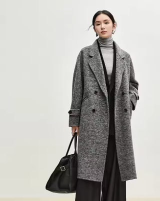 Long Woolen Coat for Women Outerwear
