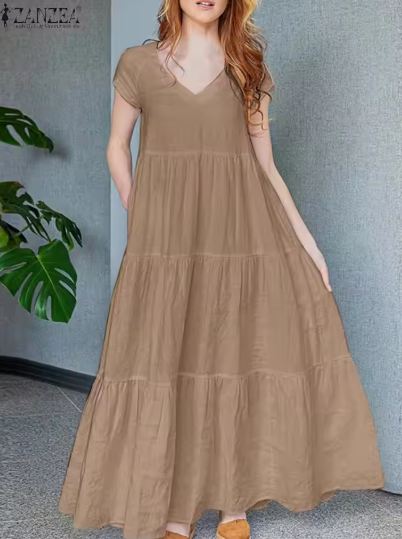 Maxi Long Dress Women Bohemian Holiday Sundress